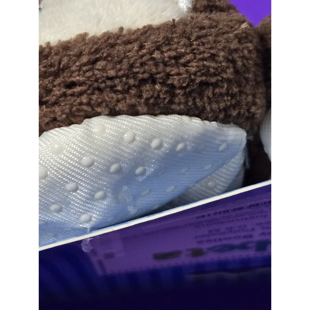 NEW‎ Bebeta Baby Slippers Booties Infant 0-6 Months Brown Bear Cub Fleece SOFT